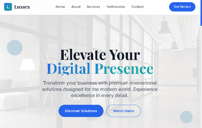 Luxora Agency Website