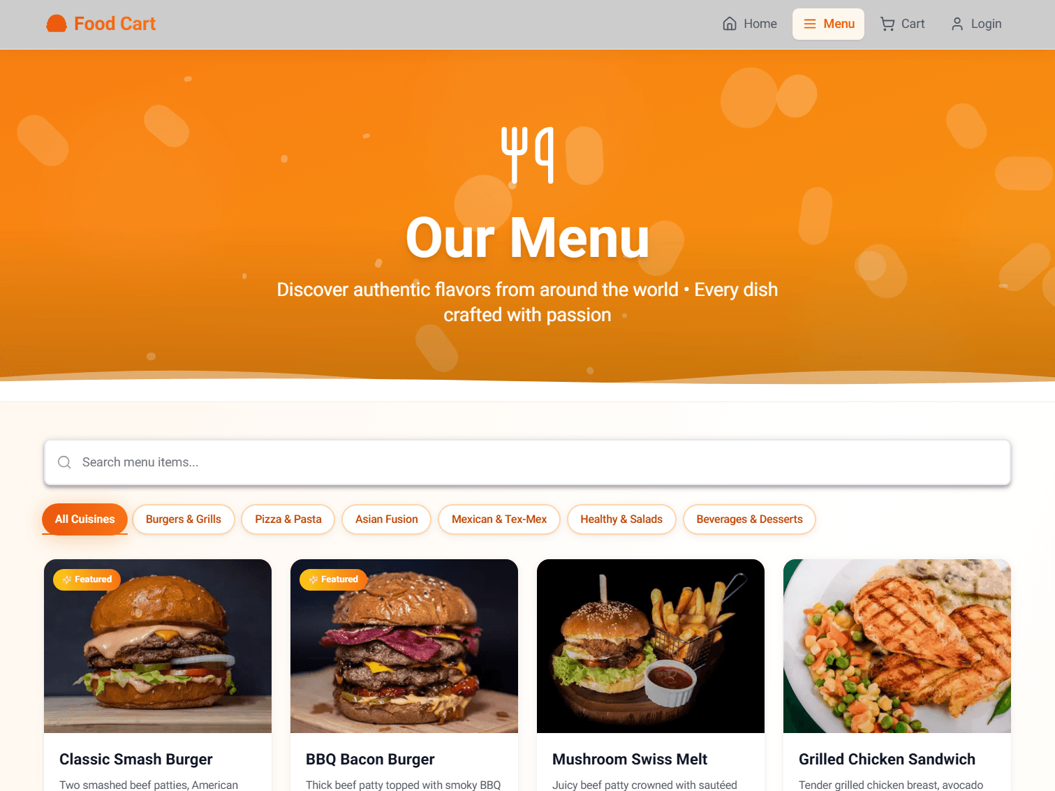 Food Cart — QuickCommerce