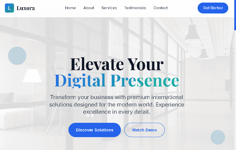 Luxora Agency Website