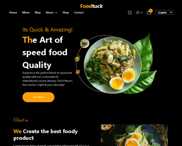 Ecommerce Restaurant Website