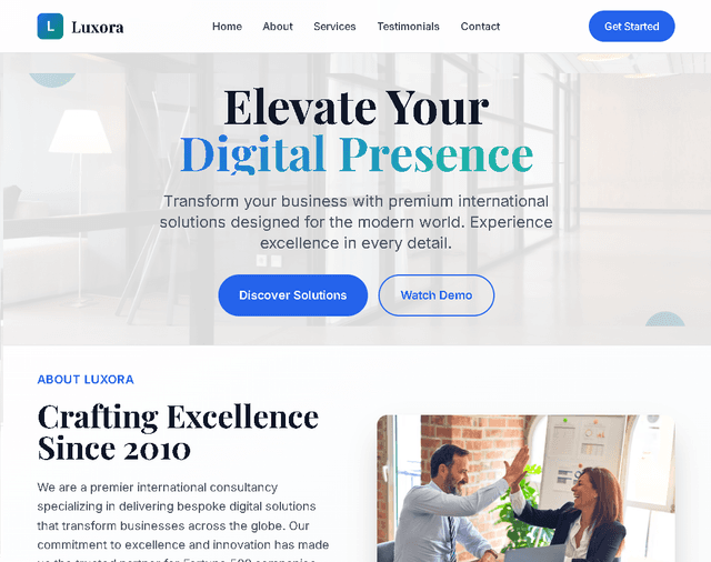 Business Landing Page