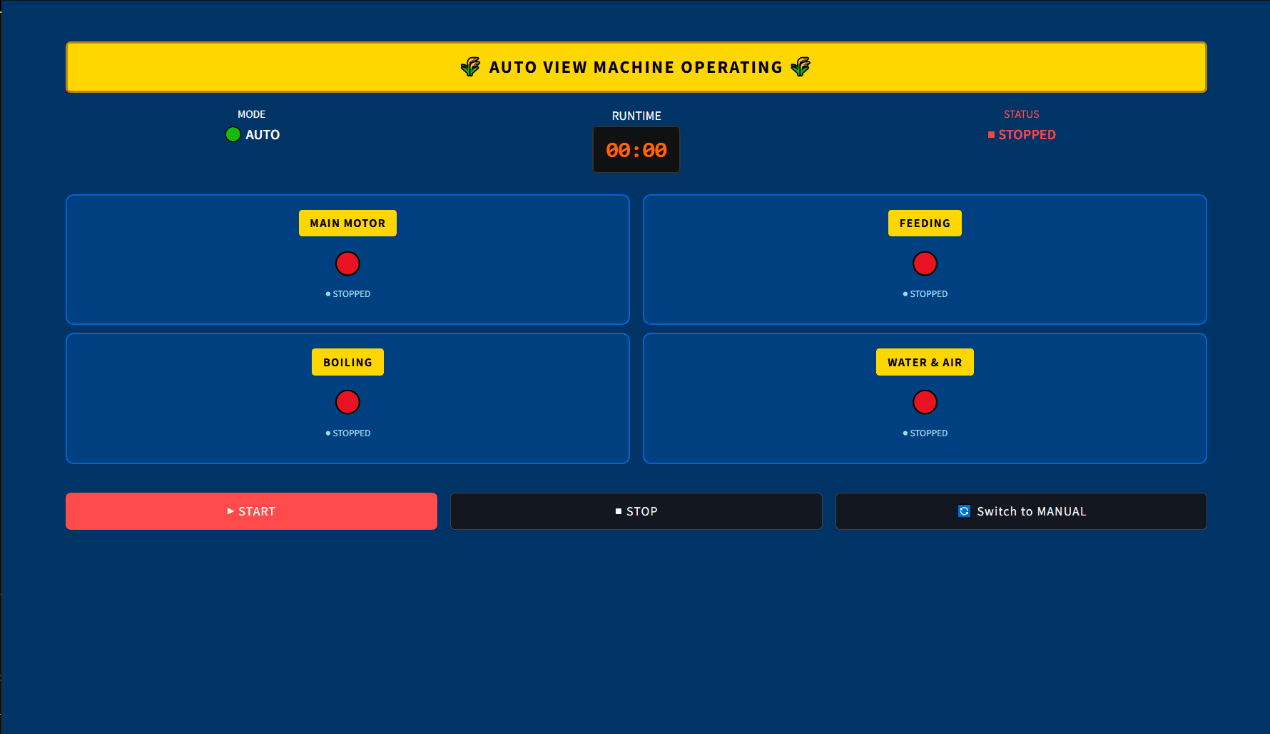 Rice Machine PLC Controller — Industrial Automation System screenshot 1