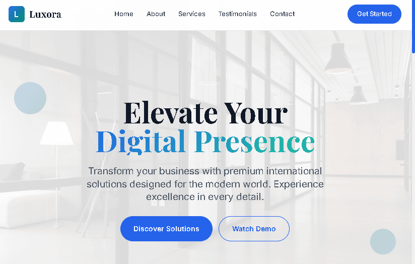 Luxora Agency Website