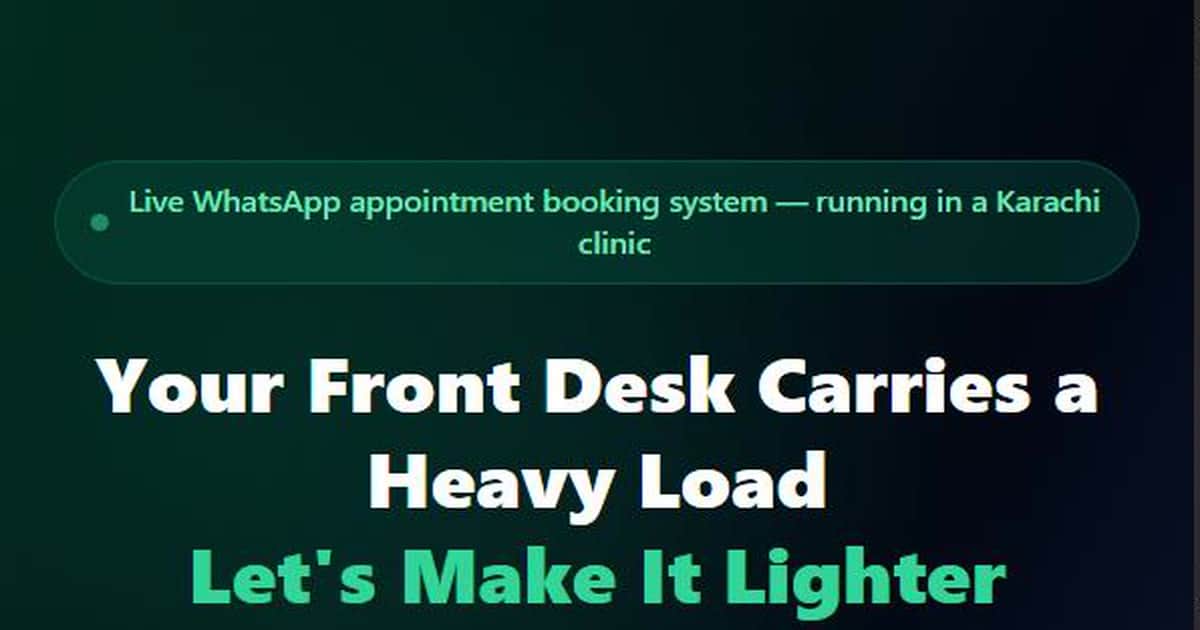 Hospital WhatsApp AI — Patient Booking & Reminder System