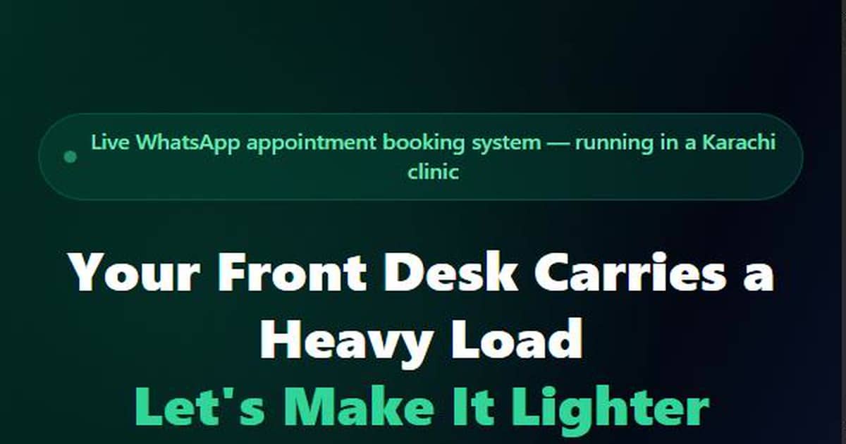 Hospital WhatsApp AI — Patient Booking & Reminder System