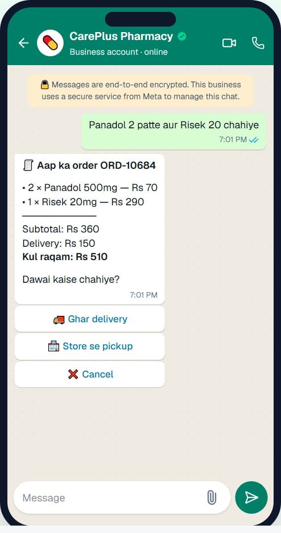 DawaDesk — Order on WhatsApp