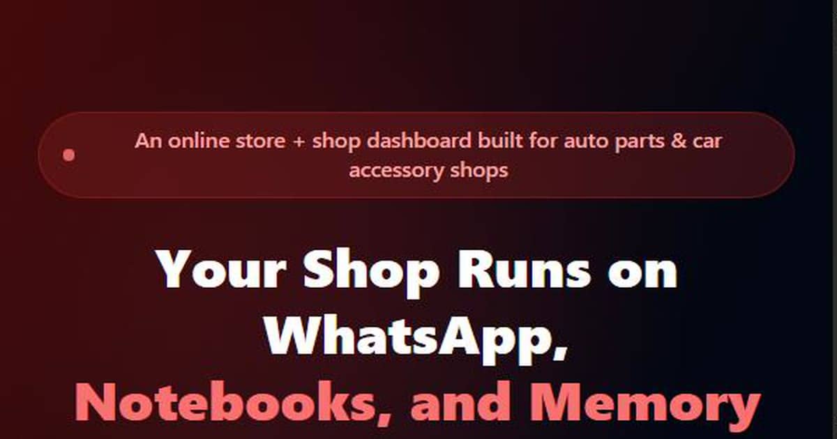 RoadGear — Online Store & Unified Inbox for Auto Parts Retailers