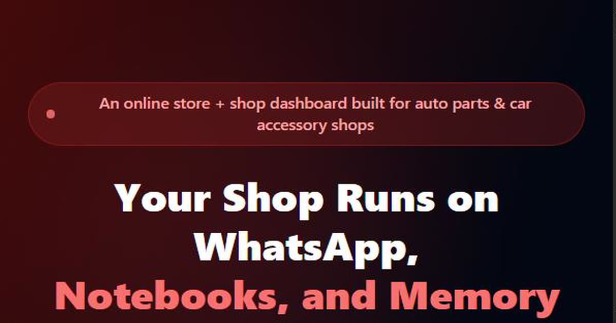 RoadGear — Online Store & Unified Inbox for Auto Parts Retailers